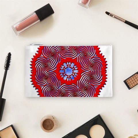 Tile Pattern Background Image Cosmetic Bag (Small) from ArtsNow.com Front
