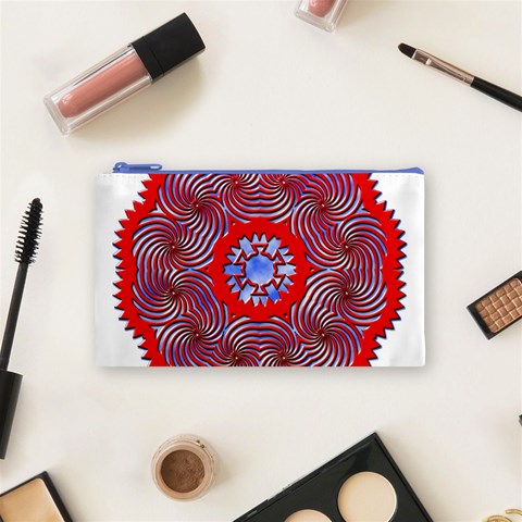 Tile Pattern Background Image Cosmetic Bag (Small) from ArtsNow.com Front