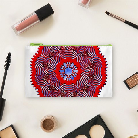 Tile Pattern Background Image Cosmetic Bag (Small) from ArtsNow.com Front