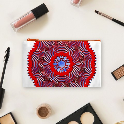 Tile Pattern Background Image Cosmetic Bag (Small) from ArtsNow.com Front