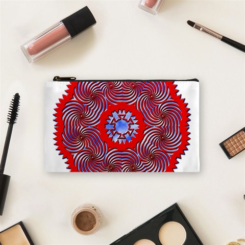 Tile Pattern Background Image Cosmetic Bag (Small) from ArtsNow.com Front