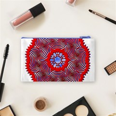 Tile Pattern Background Image Cosmetic Bag (Small) from ArtsNow.com Back