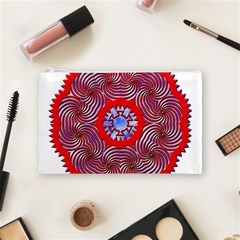 Tile Pattern Background Image Cosmetic Bag (Medium) from ArtsNow.com Front