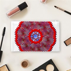 Tile Pattern Background Image Cosmetic Bag (Medium) from ArtsNow.com Back