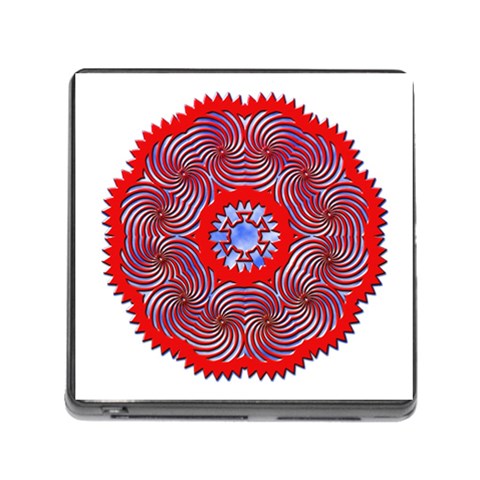 Tile Pattern Background Image Memory Card Reader (Square 5 Slot) from ArtsNow.com Front