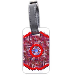 Tile Pattern Background Image Luggage Tag (two sides) from ArtsNow.com Front