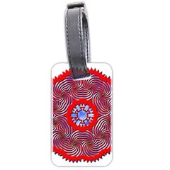 Tile Pattern Background Image Luggage Tag (two sides) from ArtsNow.com Back