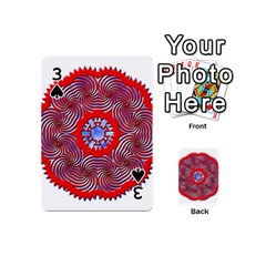 Tile Pattern Background Image Playing Cards 54 Designs (Mini) from ArtsNow.com Front - Spade3