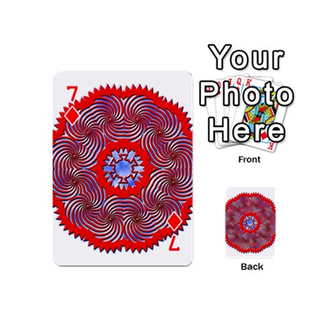 Tile Pattern Background Image Playing Cards 54 Designs (Mini) from ArtsNow.com Front - Diamond7