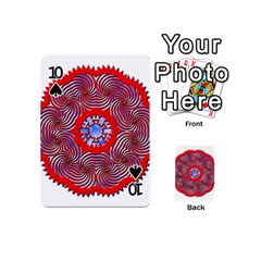 Tile Pattern Background Image Playing Cards 54 Designs (Mini) from ArtsNow.com Front - Spade10