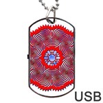 Tile Pattern Background Image Dog Tag USB Flash (Two Sides)