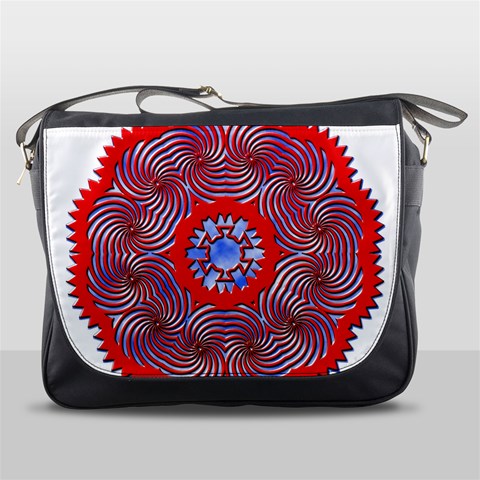 Tile Pattern Background Image Messenger Bag from ArtsNow.com Front