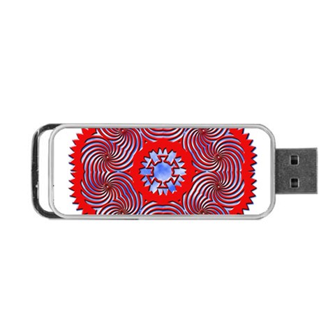 Tile Pattern Background Image Portable USB Flash (Two Sides) from ArtsNow.com Back