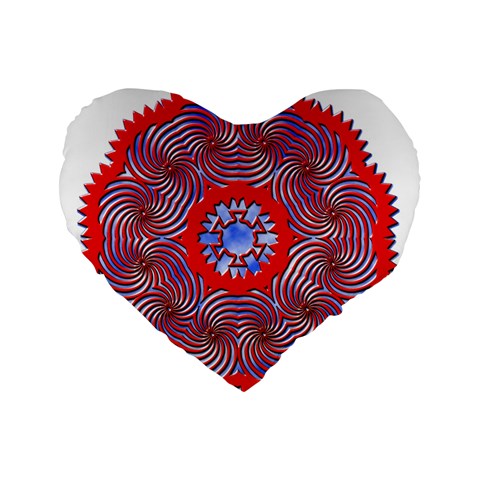Tile Pattern Background Image Standard 16  Premium Heart Shape Cushions from ArtsNow.com Front
