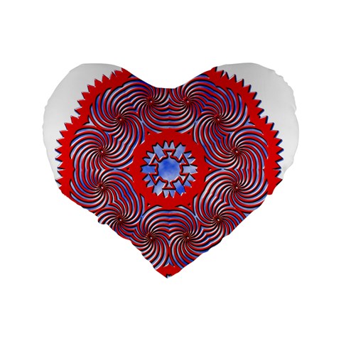 Tile Pattern Background Image Standard 16  Premium Heart Shape Cushions from ArtsNow.com Back
