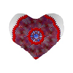Tile Pattern Background Image Standard 16  Premium Heart Shape Cushions from ArtsNow.com Back