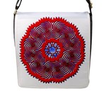 Tile Pattern Background Image Flap Closure Messenger Bag (L)