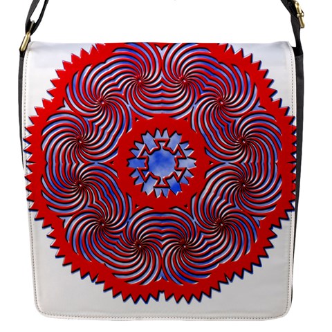 Tile Pattern Background Image Flap Closure Messenger Bag (S) from ArtsNow.com Front