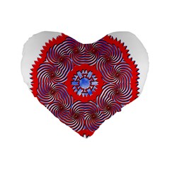 Tile Pattern Background Image Standard 16  Premium Flano Heart Shape Cushions from ArtsNow.com Front