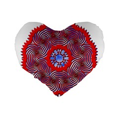 Tile Pattern Background Image Standard 16  Premium Flano Heart Shape Cushions from ArtsNow.com Back