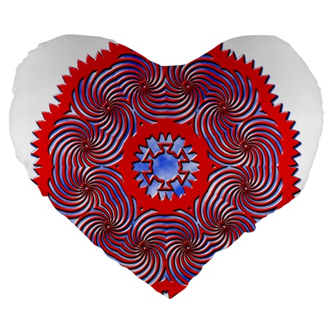 Tile Pattern Background Image Large 19  Premium Flano Heart Shape Cushions from ArtsNow.com Front