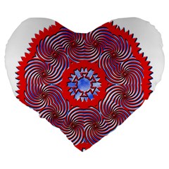Tile Pattern Background Image Large 19  Premium Flano Heart Shape Cushions from ArtsNow.com Back