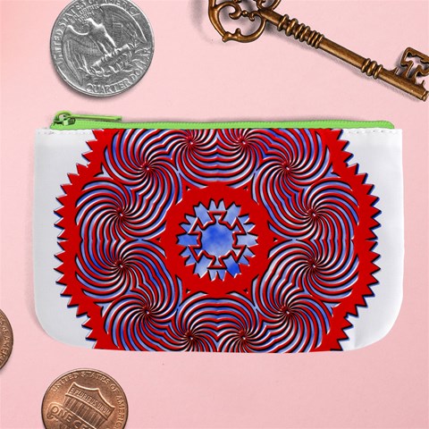 Tile Pattern Background Image Large Coin Purse from ArtsNow.com Front