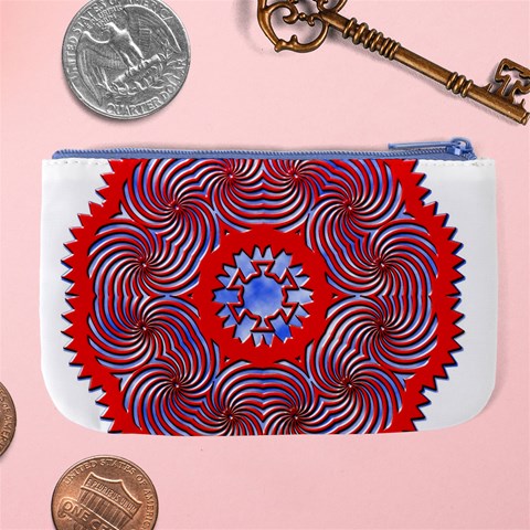 Tile Pattern Background Image Large Coin Purse from ArtsNow.com Back