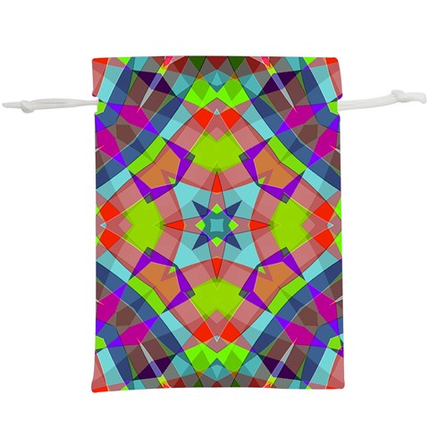 Farbenpracht Kaleidoscope Pattern Lightweight Drawstring Pouch (XL) from ArtsNow.com Back