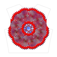 Tile Pattern Background Image Cotton Crop Top from ArtsNow.com Back