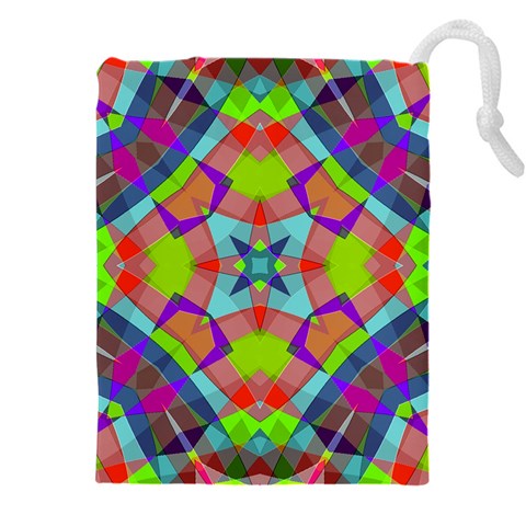 Farbenpracht Kaleidoscope Pattern Drawstring Pouch (4XL) from ArtsNow.com Front