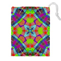 Farbenpracht Kaleidoscope Pattern Drawstring Pouch (4XL) from ArtsNow.com Front