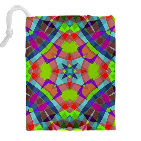 Farbenpracht Kaleidoscope Pattern Drawstring Pouch (4XL) from ArtsNow.com Back