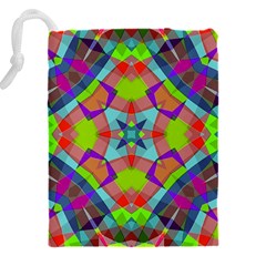 Farbenpracht Kaleidoscope Pattern Drawstring Pouch (5XL) from ArtsNow.com Back