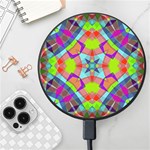 Farbenpracht Kaleidoscope Pattern Wireless Fast Charger(Black)