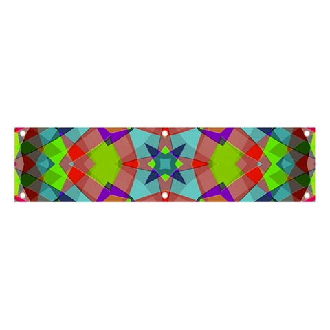 Farbenpracht Kaleidoscope Pattern Banner and Sign 4  x 1  from ArtsNow.com Front