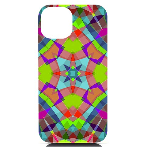 Farbenpracht Kaleidoscope Pattern iPhone 14 Black UV Print Case from ArtsNow.com Front