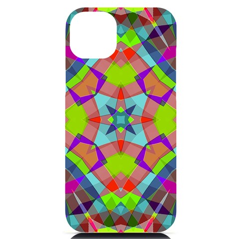 Farbenpracht Kaleidoscope Pattern iPhone 14 Plus Black UV Print Case from ArtsNow.com Front