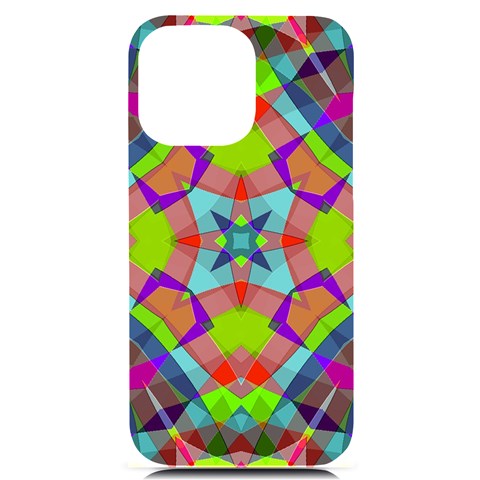 Farbenpracht Kaleidoscope Pattern iPhone 14 Pro Max Black UV Print Case from ArtsNow.com Front