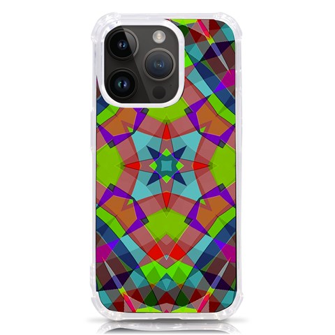 Farbenpracht Kaleidoscope Pattern iPhone 14 Pro TPU UV Print Case from ArtsNow.com Front