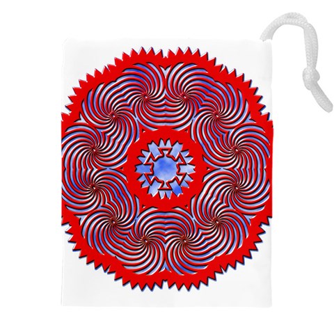 Tile Pattern Background Image Drawstring Pouch (4XL) from ArtsNow.com Front