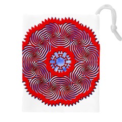 Tile Pattern Background Image Drawstring Pouch (4XL) from ArtsNow.com Front