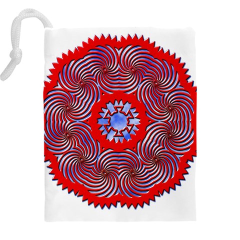 Tile Pattern Background Image Drawstring Pouch (4XL) from ArtsNow.com Back