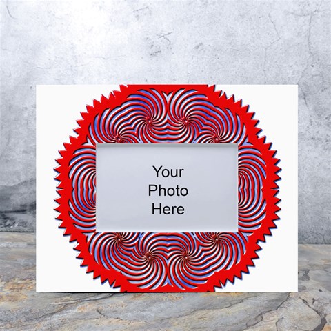 Tile Pattern Background Image White Tabletop Photo Frame 4 x6  from ArtsNow.com Front