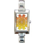 Mandala Background Image Ornament Rectangle Italian Charm Watch