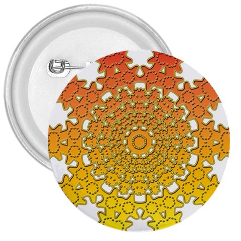 Mandala Background Image Ornament 3  Buttons from ArtsNow.com Front