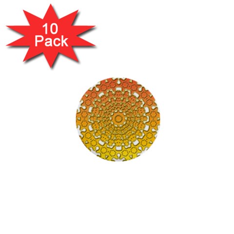 Mandala Background Image Ornament 1  Mini Buttons (10 pack)  from ArtsNow.com Front