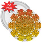 Mandala Background Image Ornament 3  Buttons (100 pack) 