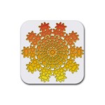 Mandala Background Image Ornament Rubber Coaster (Square)