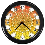 Mandala Background Image Ornament Wall Clock (Black)